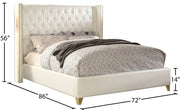 Soho White Bonded Leather Queen Bed White - Gate FurnitureQueen Bed