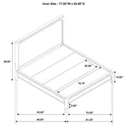 Solano 56-inch Eastern King Panel Bed Weathered Mango - 222521KE