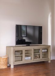 Solano 71-inch 2-door TV Stand Media Console Weathered Mango - 723483