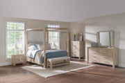 Solano 83-inch California King Canopy Bed Weathered Mango - 222520KW