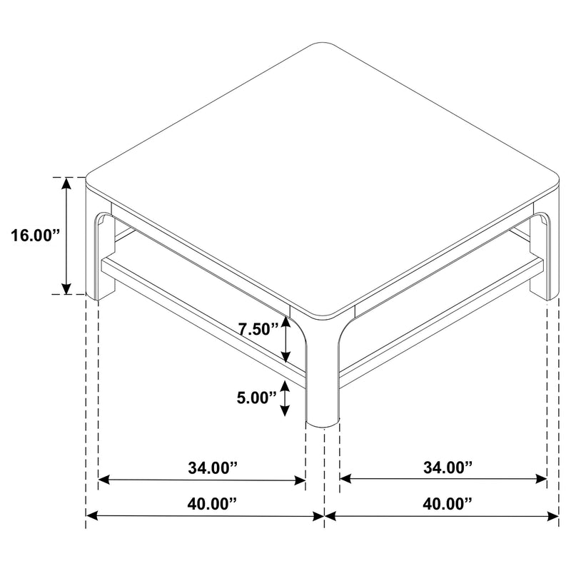 Solano Square Wood Cocktail Coffee Table Weathered Mango - 723488