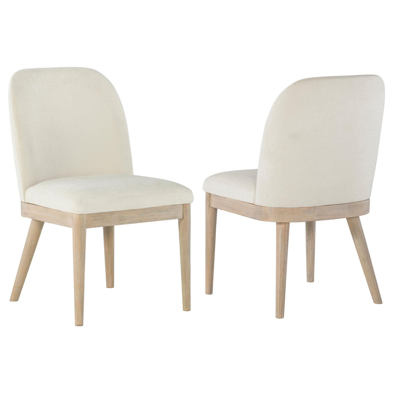 Solano Upholstered Dining Side Chair Beige (Set of 2) - 115502