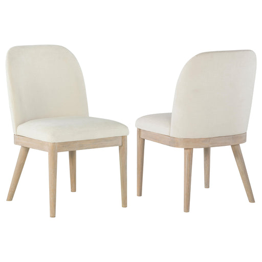 Solano Upholstered Dining Side Chair Beige (Set of 2) - 115502