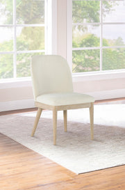 Solano Upholstered Dining Side Chair Beige (Set of 2) - 115502