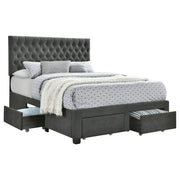 Soledad Upholstered Queen Storage Panel Bed Grey - 305877Q