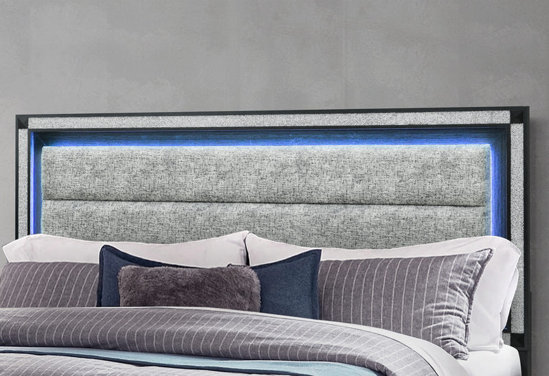 Soleil Charcoal King Bed - SOLEIL-CHARCOAL-KB