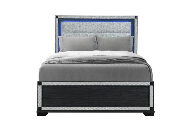 Soleil Charcoal Queen Bed - SOLEIL-CHARCOAL-QB