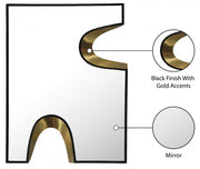 Soleil Mirror in Black - 468Black-28M