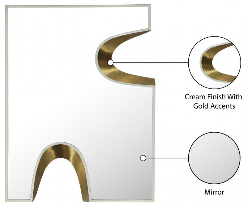 Soleil Mirror in Cream - 468Cream-36M