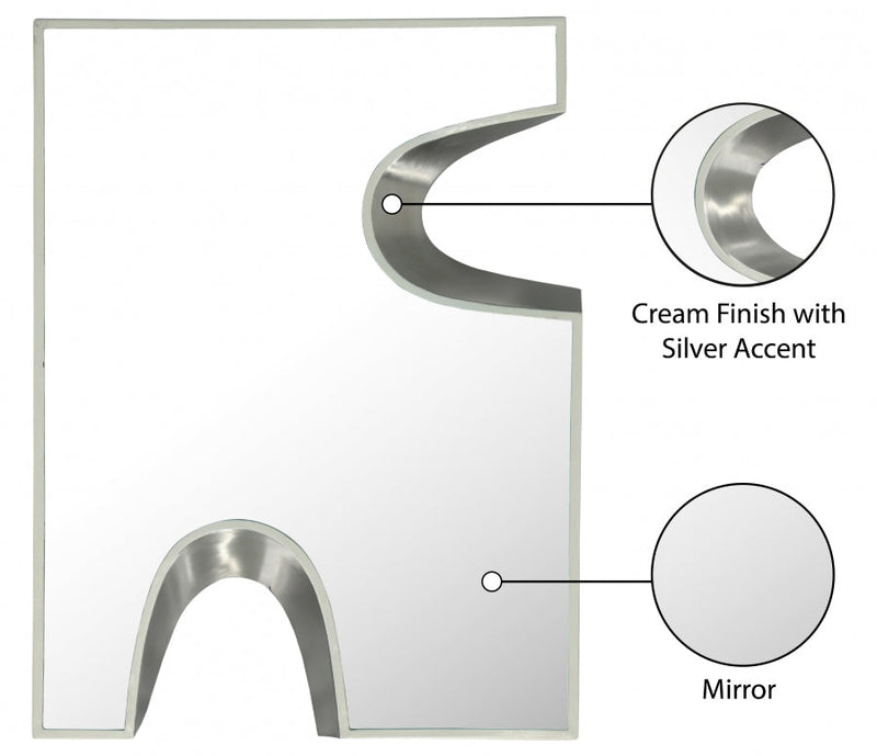 Soleil Mirror in Cream - 469Cream-28M