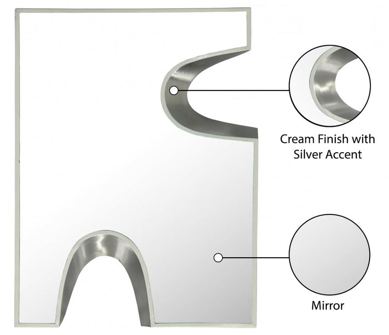 Soleil Mirror in Cream - 469Cream-36M