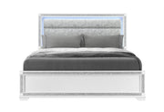 Soleil White King Bed - SOLEIL-WHITE-KB