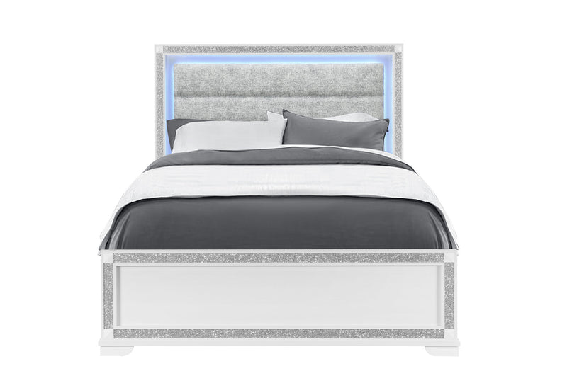 Soleil White Queen Bed - SOLEIL-WHITE-QB
