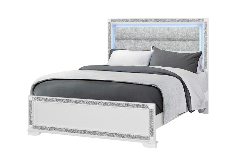 Soleil White Queen Bed - SOLEIL-WHITE-QB