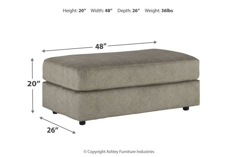 Soletren Ash Oversized Ottoman - Gate FurnitureOttoman