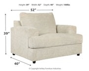 Soletren Chair and Ottoman in Stone - PKG007402