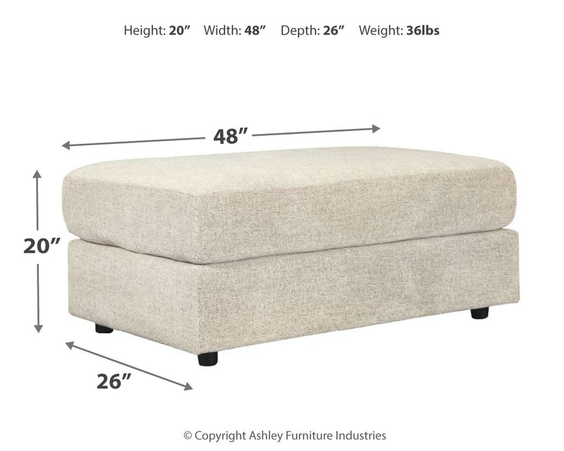 Soletren Chair and Ottoman in Stone - PKG007402