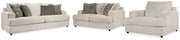 Soletren Sofa, Loveseat and Chair in Stone - PKG001865