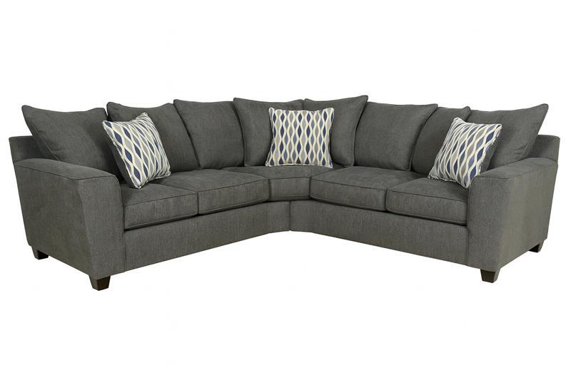 Soline - 2PC Gray Sectional - S573-Sectional