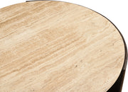 Solstice Travertine And Mango Wood Coffee Table in Brown - 77016Brown-CT