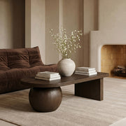 Solum Ash Wood And Oak Veneer Coffee Table in Brown - 22050Brown-CT