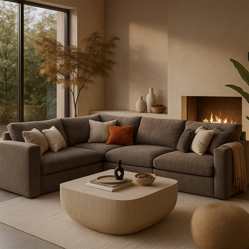 Sonara Concrete Coffee Table in Beige - 663Sand-CT