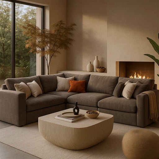 Sonara Concrete Coffee Table in Beige - 663Sand-CT