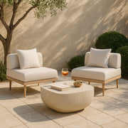 Sonara Concrete Coffee Table in Beige - 663Sand-CT