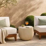 Sonara Concrete End / Side Table in Beige - 663Sand-ET