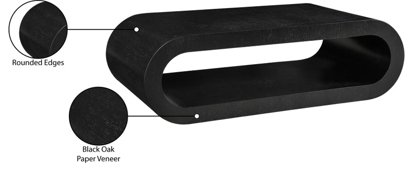 Sono Paper Veneer Coffee Table in Black - 283Black-C