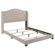 Sonoma Upholstered Eastern King Wingback Bed Beige - 310073KE
