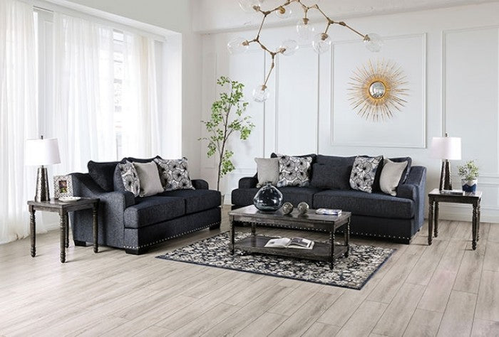 Sonora Dark Navy Loveseat - SM1218-LV