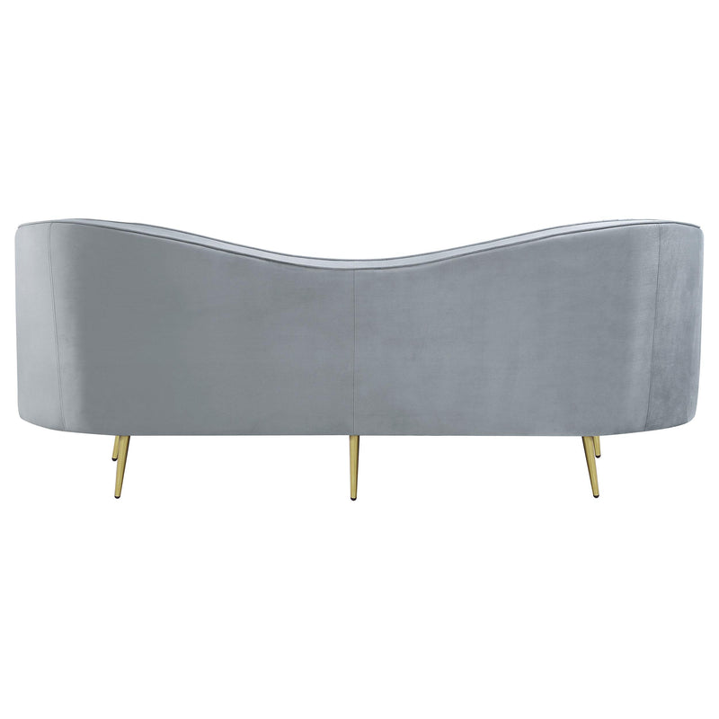 Sophia 3-piece Upholstered Channel Tufted Sofa Set Grey - 506864-S3