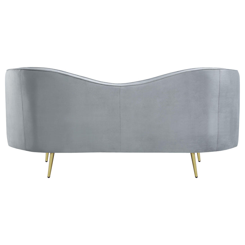 Sophia 3-piece Upholstered Channel Tufted Sofa Set Grey - 506864-S3