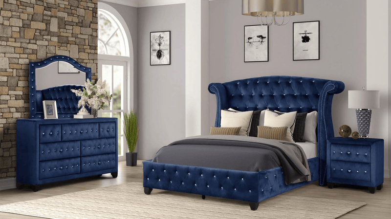 Sophia Navy Bedroom Set - Gate FurnitureBedroom Set