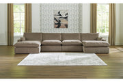 Sophie Cocoa 4 Piece Sectional with Double Chaise - Gate FurnitureSectional