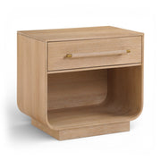 Sorell 28" Rattan Handle And Solid Wood Nightstand in Natural - 66014Natural-NS