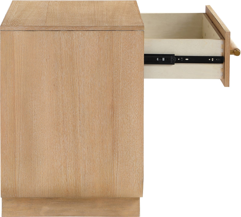 Sorell 28" Rattan Handle And Solid Wood Nightstand in Natural - 66014Natural-NS