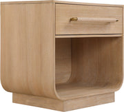 Sorell 28" Rattan Handle And Solid Wood Nightstand in Natural - 66014Natural-NS