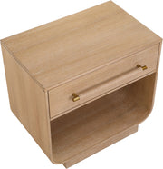 Sorell 28" Rattan Handle And Solid Wood Nightstand in Natural - 66014Natural-NS