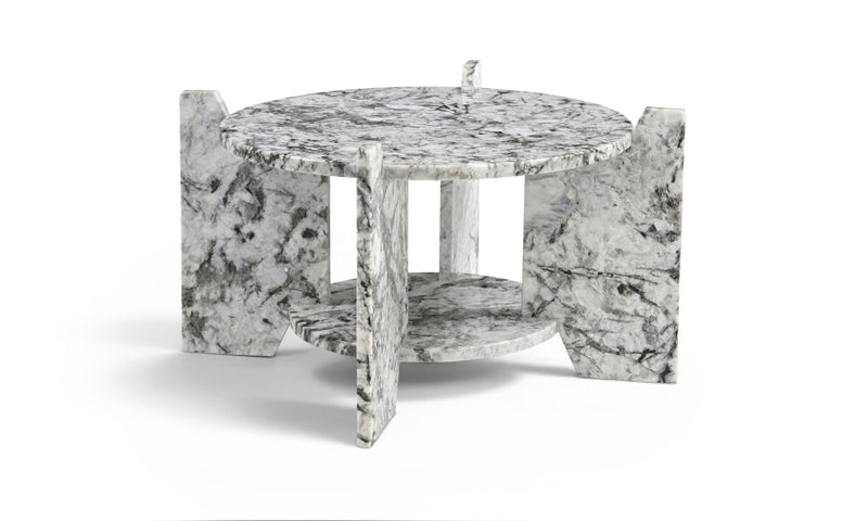 Soriano Genuine Marble Coffee Table in Alaska - 77008Alaska-CT