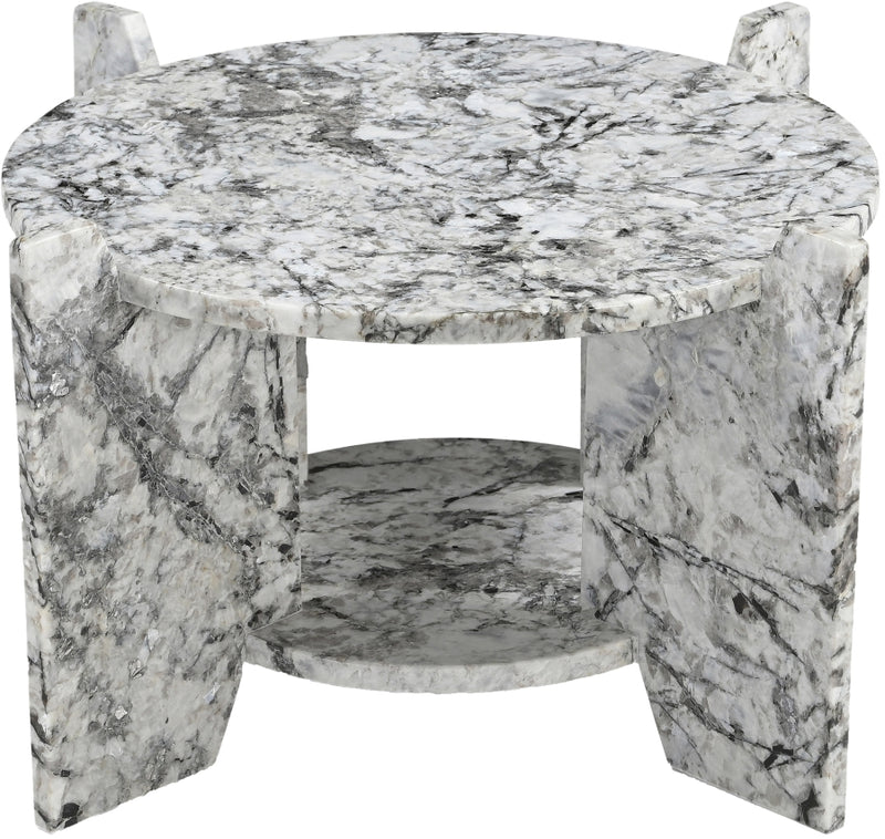 Soriano Genuine Marble Coffee Table in Alaska - 77008Alaska-CT