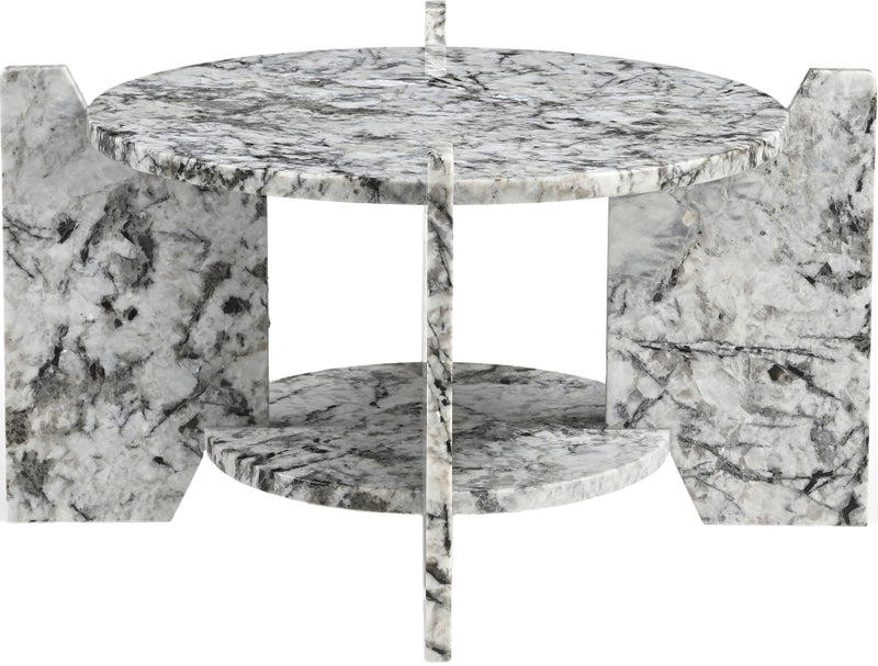 Soriano Genuine Marble Coffee Table in Alaska - 77008Alaska-CT