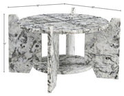 Soriano Genuine Marble Coffee Table in Alaska - 77008Alaska-CT
