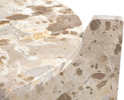 Soriano Genuine Marble Coffee Table in Beige - 77008Beige-CT