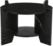 Soriano Genuine Marble Coffee Table in Black - 77008Black-CT