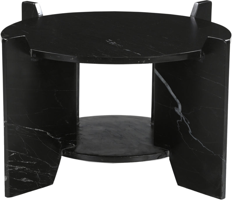 Soriano Genuine Marble Coffee Table in Black - 77008Black-CT