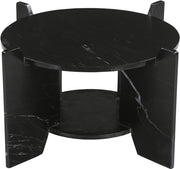 Soriano Genuine Marble Coffee Table in Black - 77008Black-CT