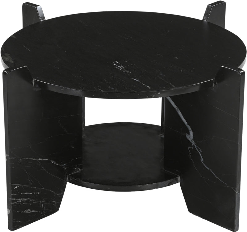 Soriano Genuine Marble Coffee Table in Black - 77008Black-CT