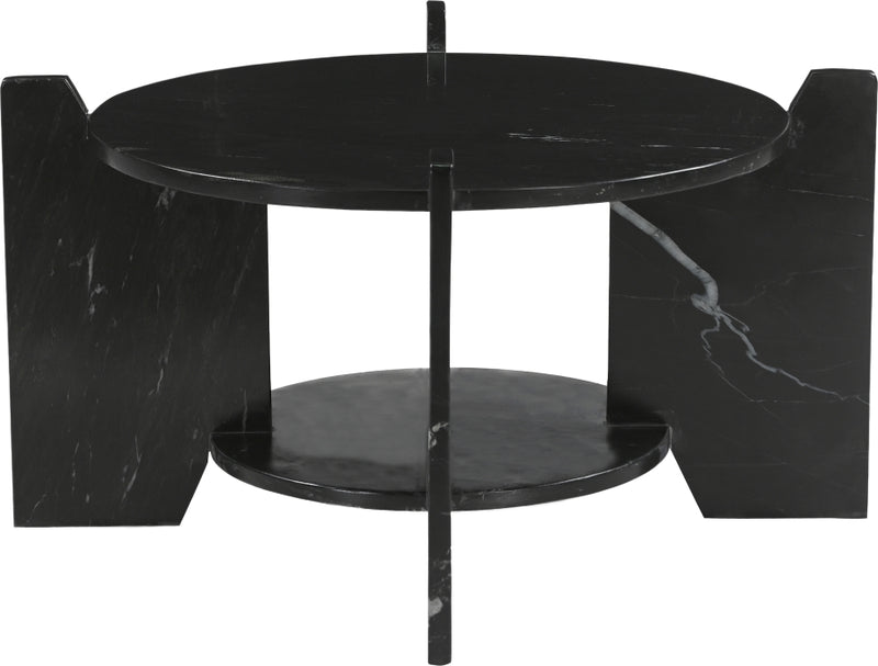 Soriano Genuine Marble Coffee Table in Black - 77008Black-CT